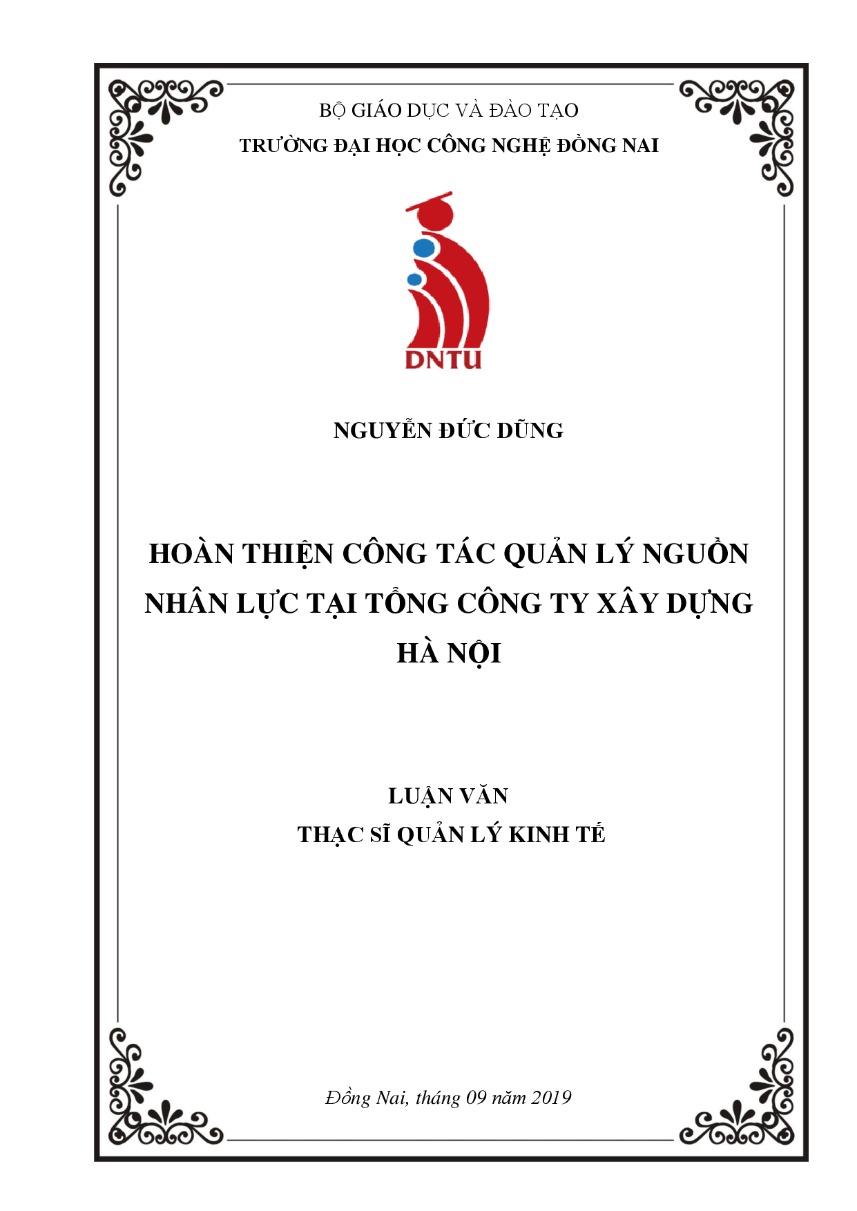 Hoàn thiện công tác quản lý nguồn nhân lực tại tổng công ty xây dựng Hà Nội-Luận văn