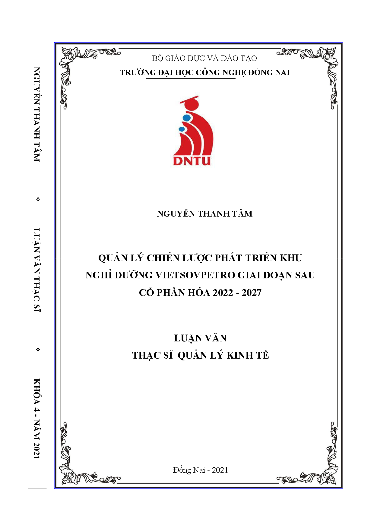 Quản lý chiến lược phát triển  khu nghỉ dưỡng Vietsovpetro giai đoạn sau cổ phần hóa 2022-2027