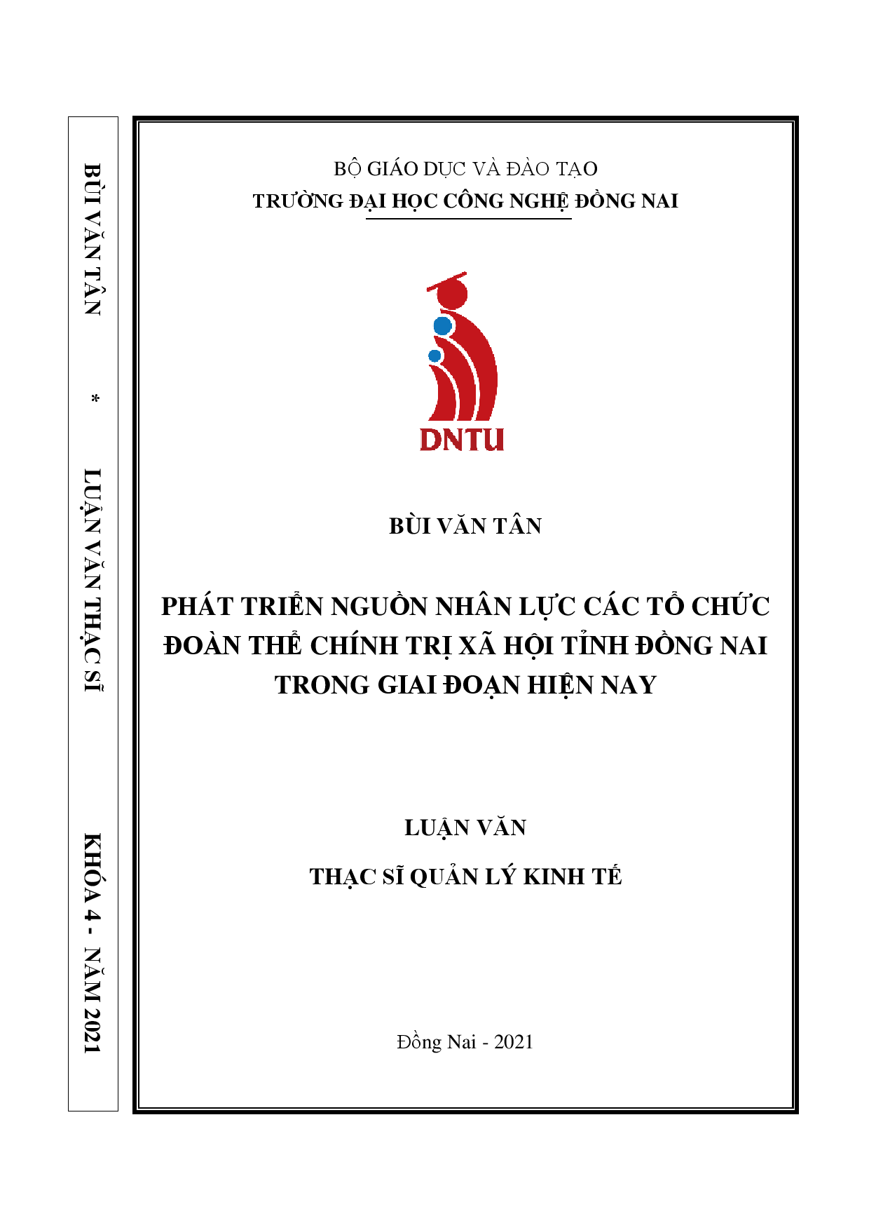 Phát triển nguồn nhân lực các tổ chức đoàn thể chính trị - xã hội tỉnh Đồng Nai trong giai đoạn hiện nay