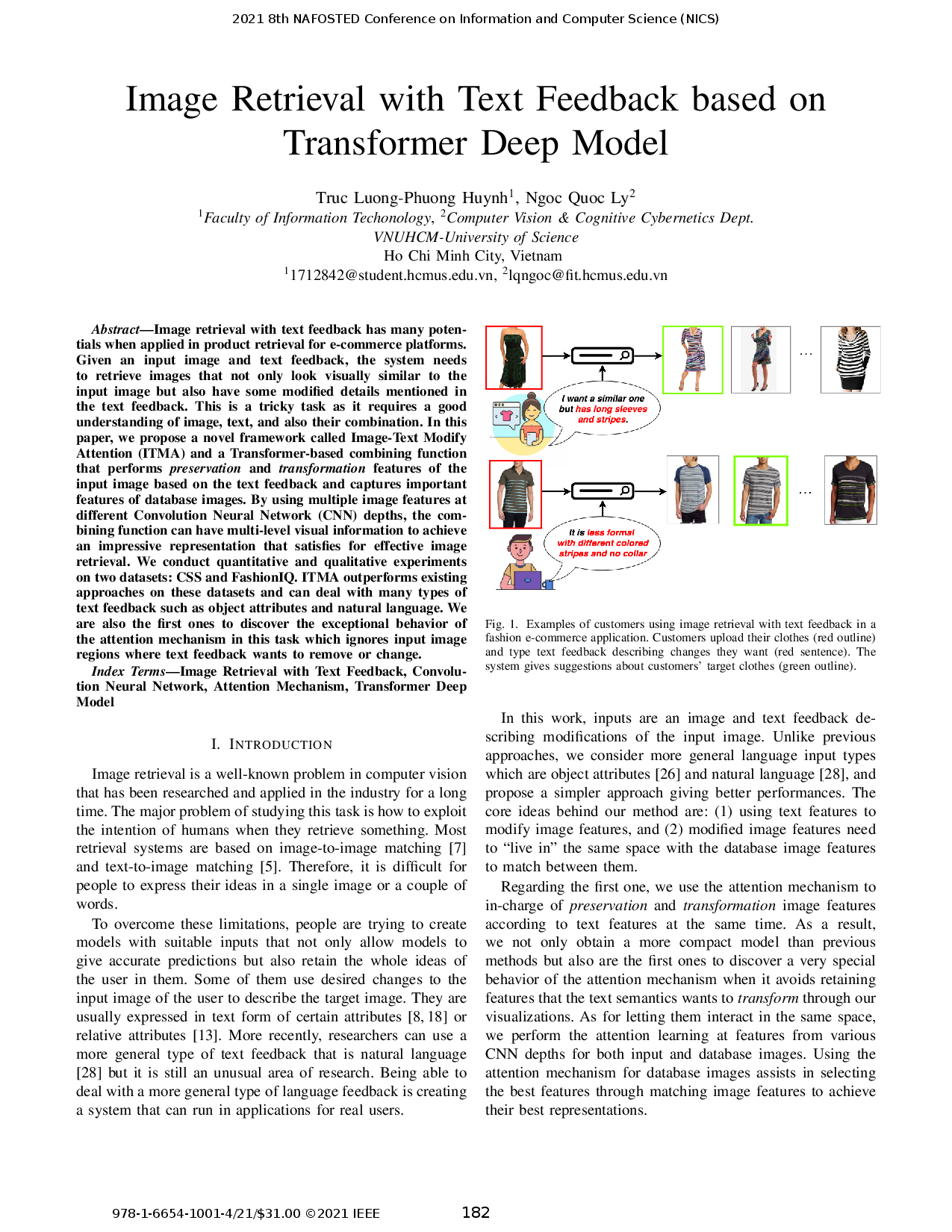 Image Retrieval with Text Feedback based on Transformer Deep Model