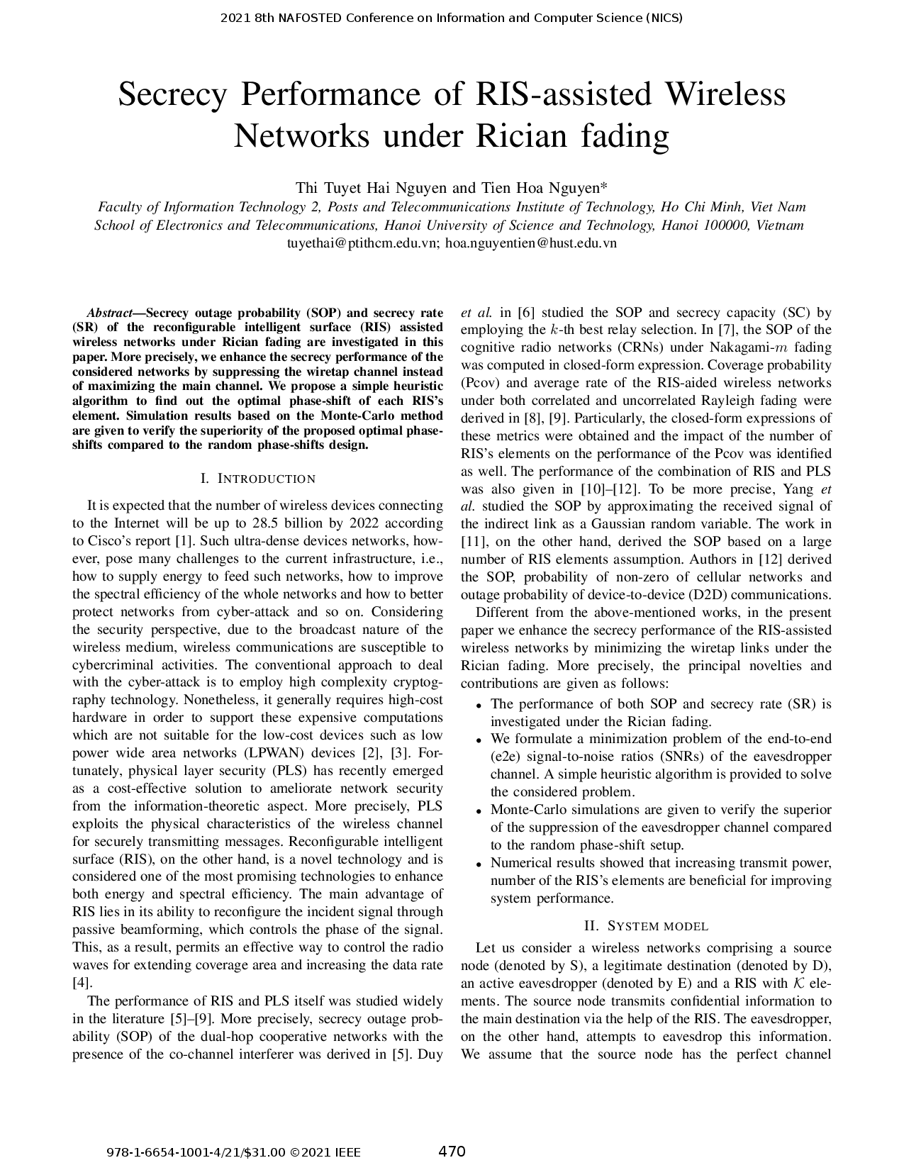 Secrecy Performance of RIS-assisted Wireless Networks under Rician fading