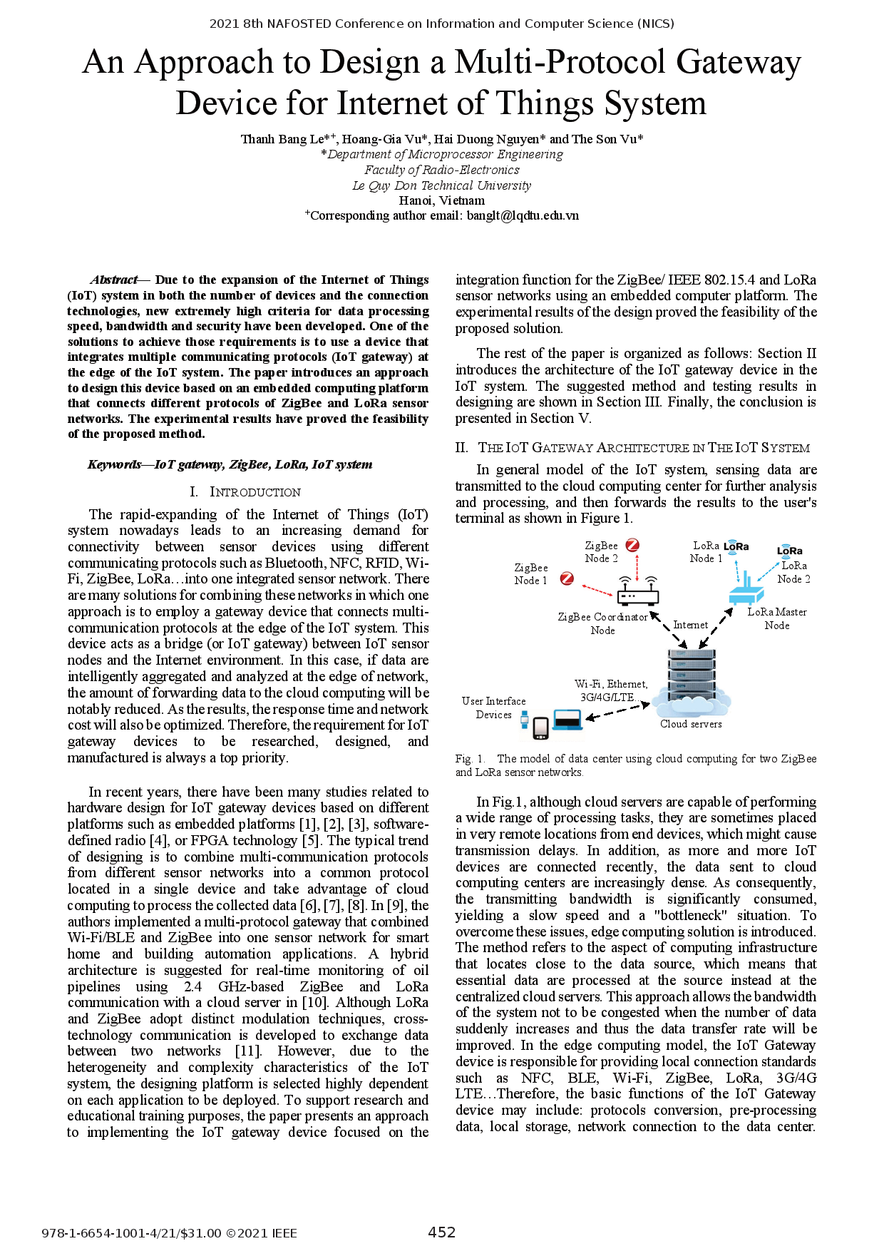 An Approach to Design a Multi-Protocol Gateway Device for Internet of Things System