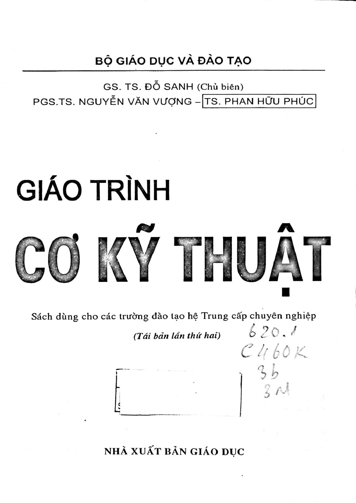 Giáo trình cơ kỹ thuật