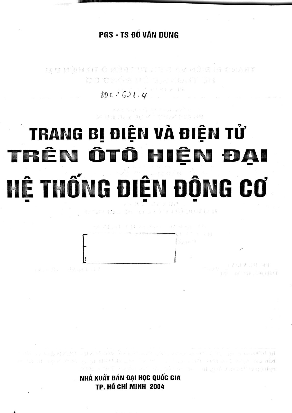 Trang bị điện và điện tử trên ô tô hiện đại hệ thống điện động cơ