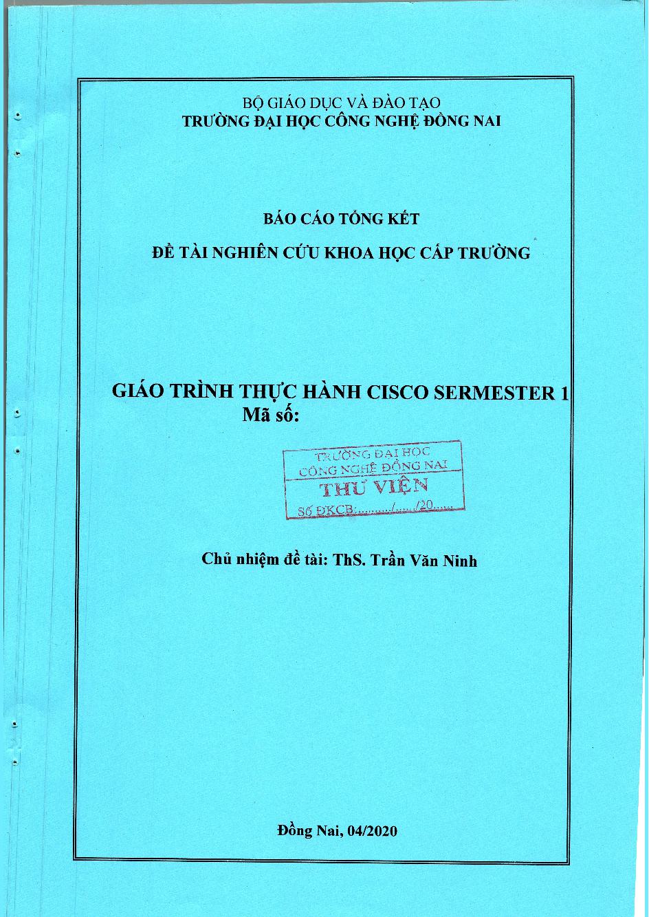 Giáo Trình Thực Hành Cisco Sermester 1