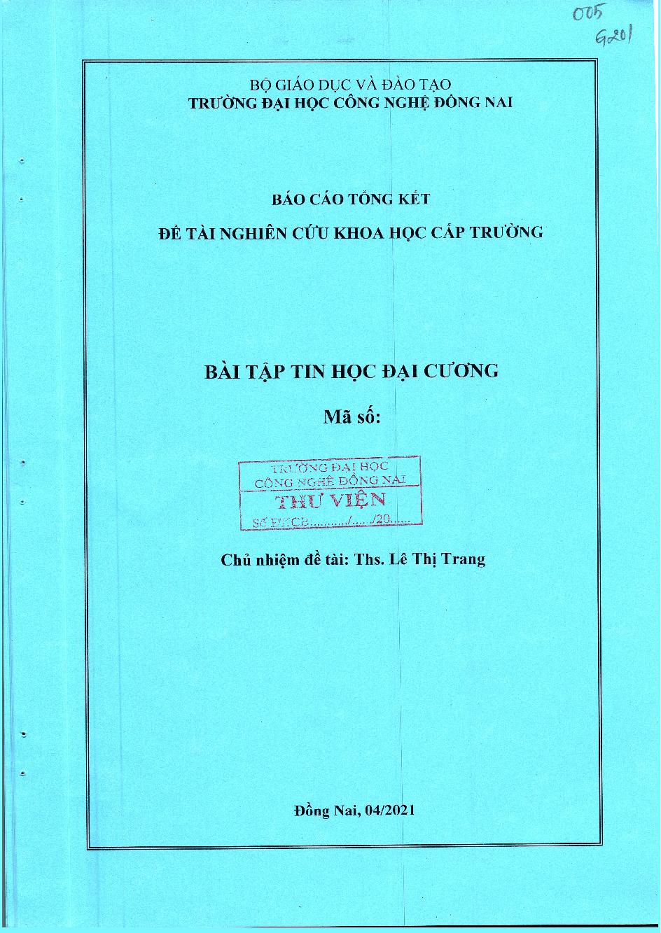 Bài Tập Tin Học Đại Cương