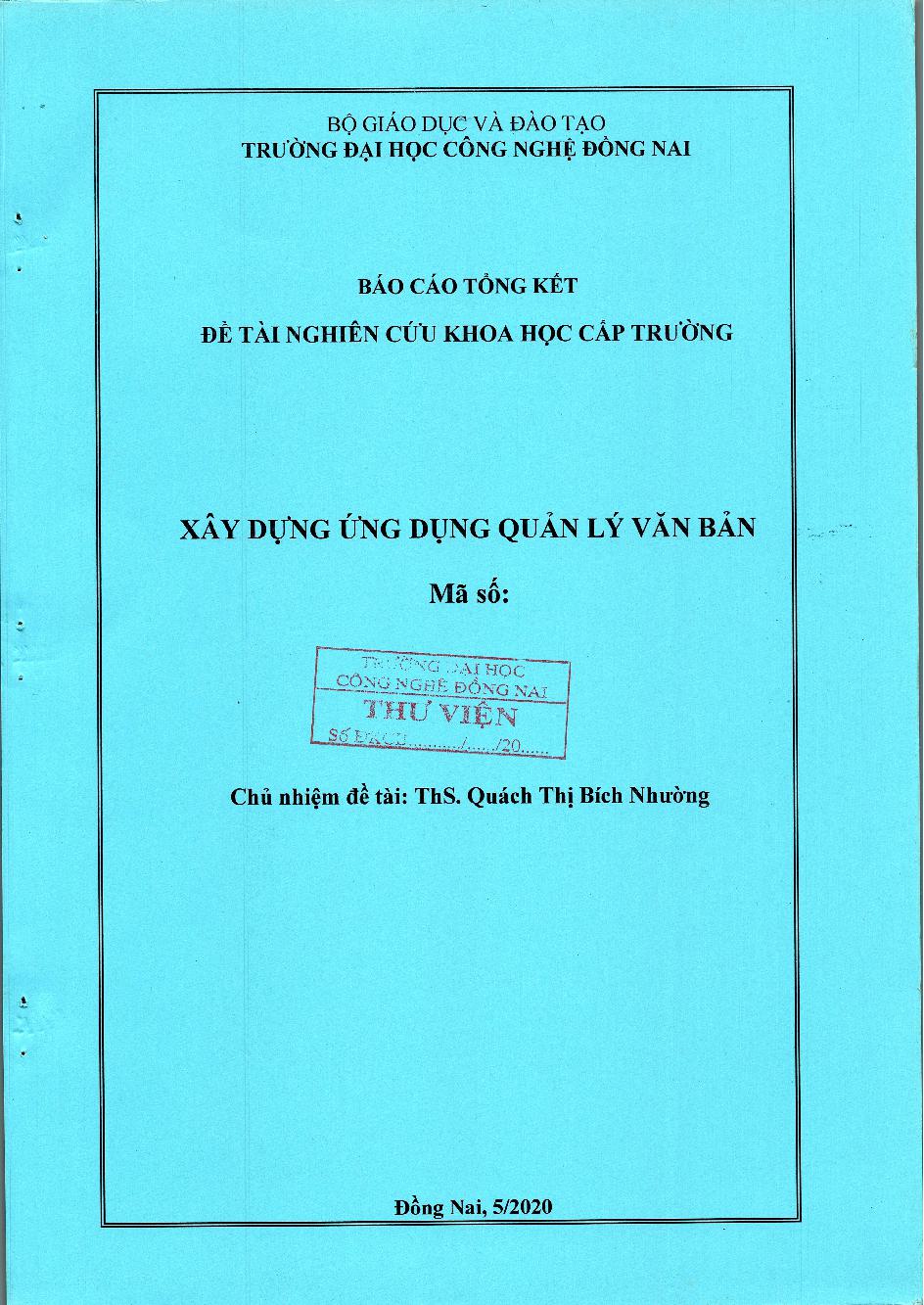 Xây Dụng Ứng Dụng Quản Lý Văn Bản