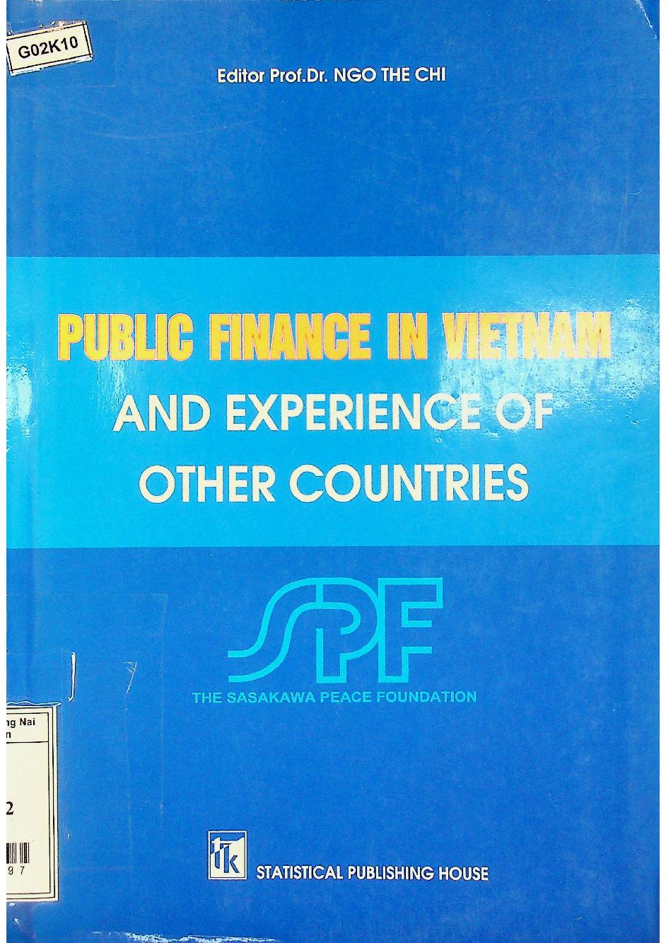 Public finance in VietNam and experience of other countries