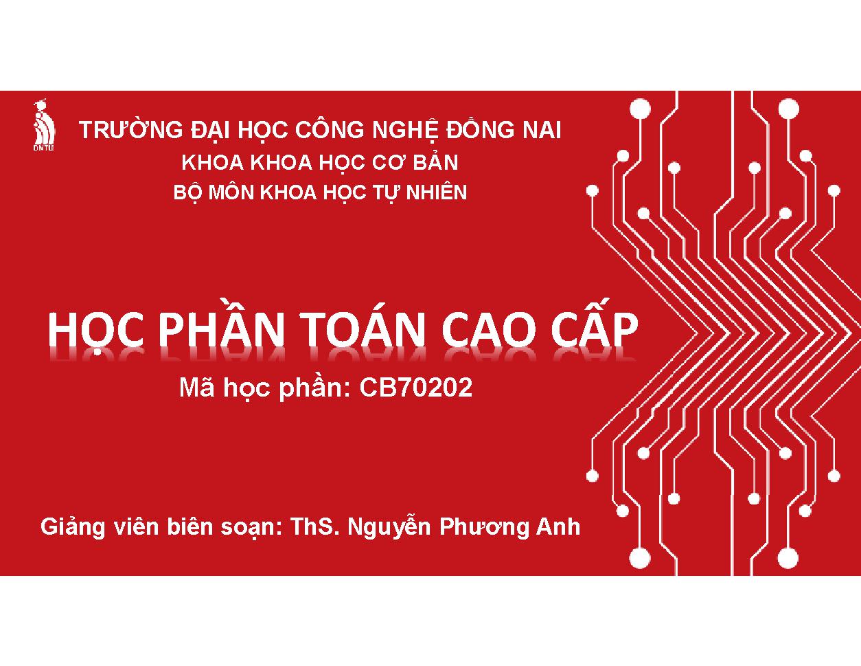 Toán Cao cấp