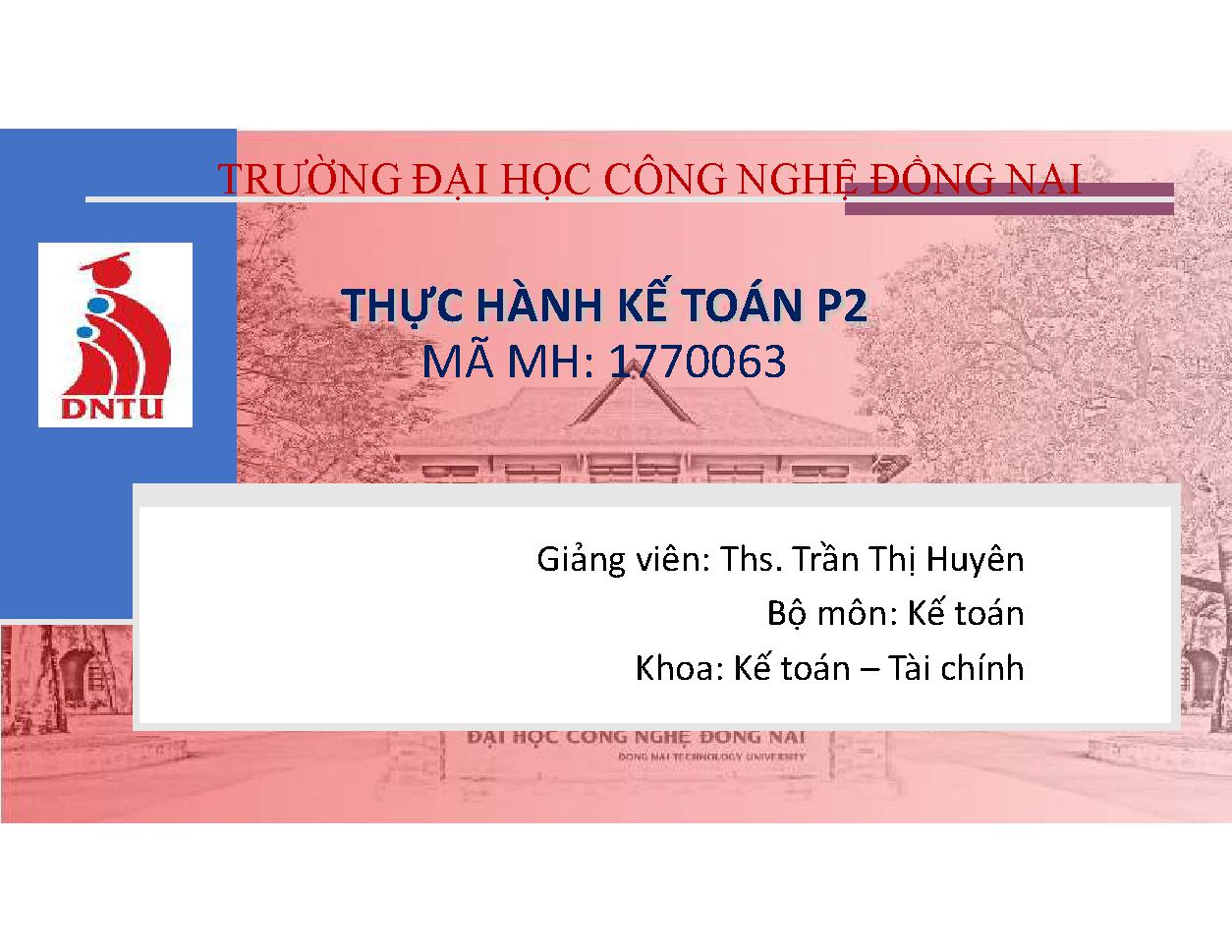 Thực hành kế toán P2