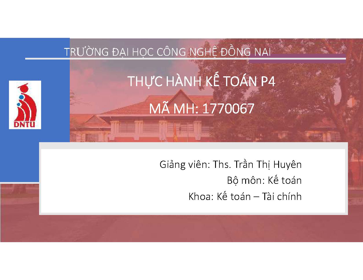 Thực hành kế toán P4