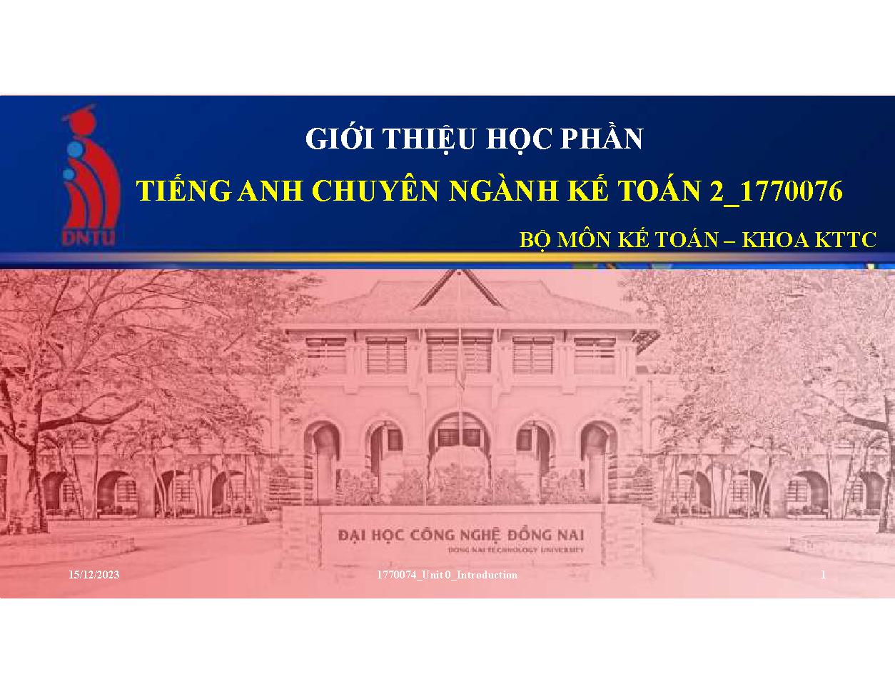 Tiếng Anh chuyên ngành Kế toán 2