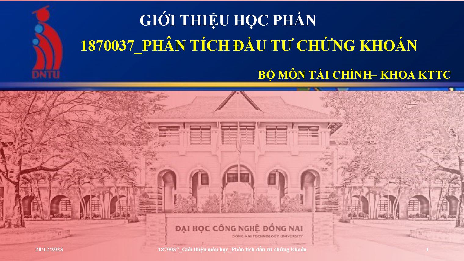 Phân tích đầu tư chứng khoán