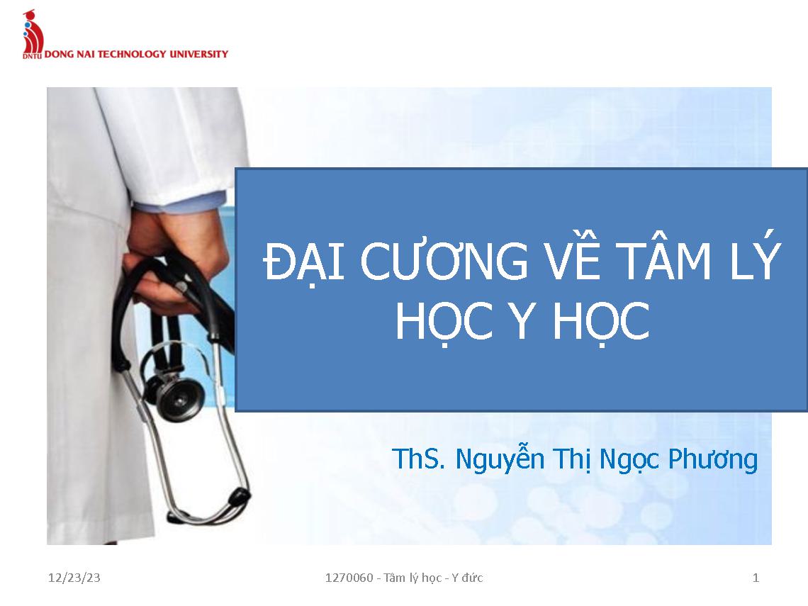 Tâm lý học - Y đức