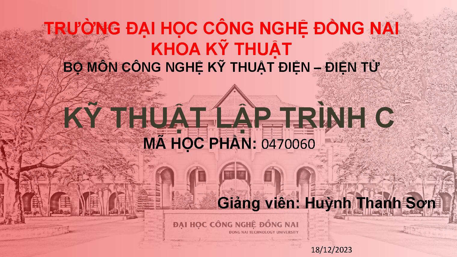 Kỹ thuật lập trình C