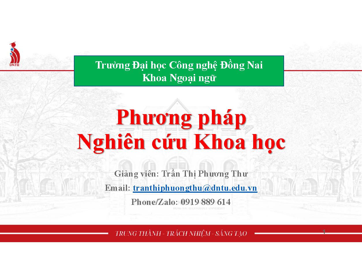 Phương Pháp Nghiên Cứu Khoa Học