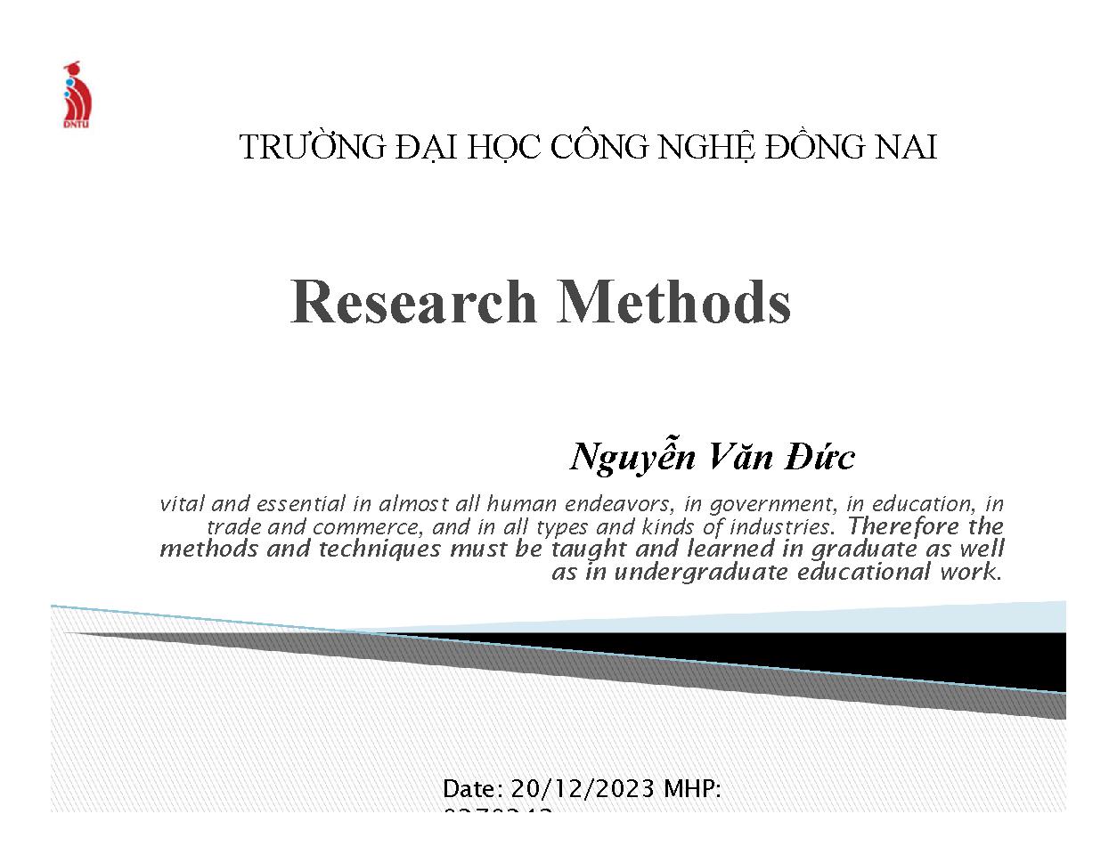 Research Methods