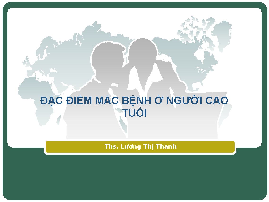 Chăm sóc sức khoẻ người cao tuổi