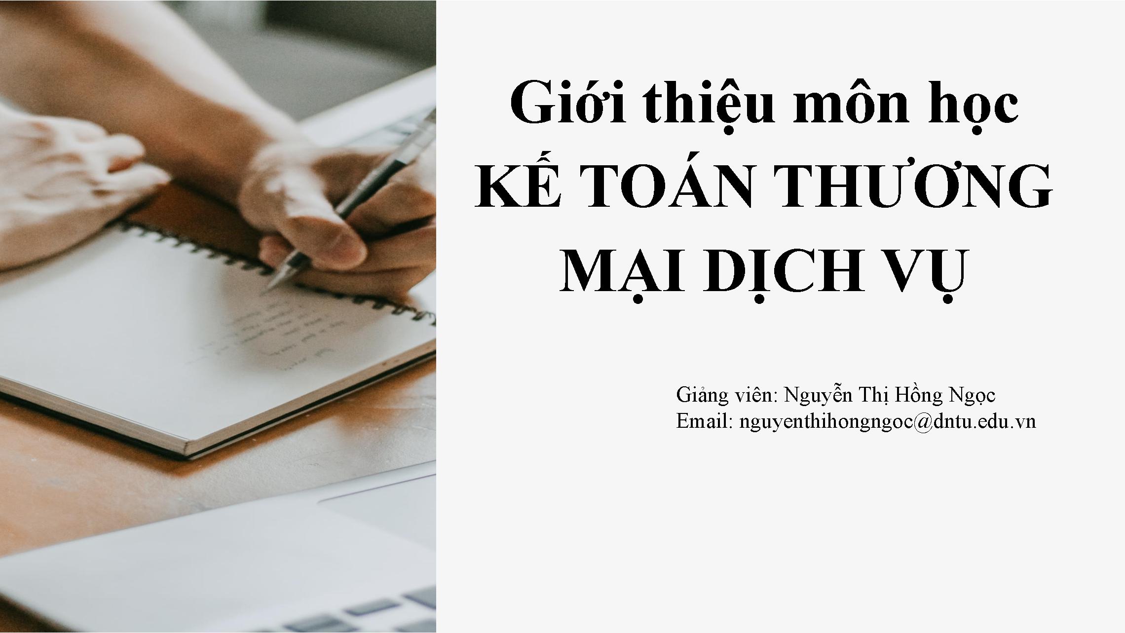 Kế toán thương mại dịch vụ