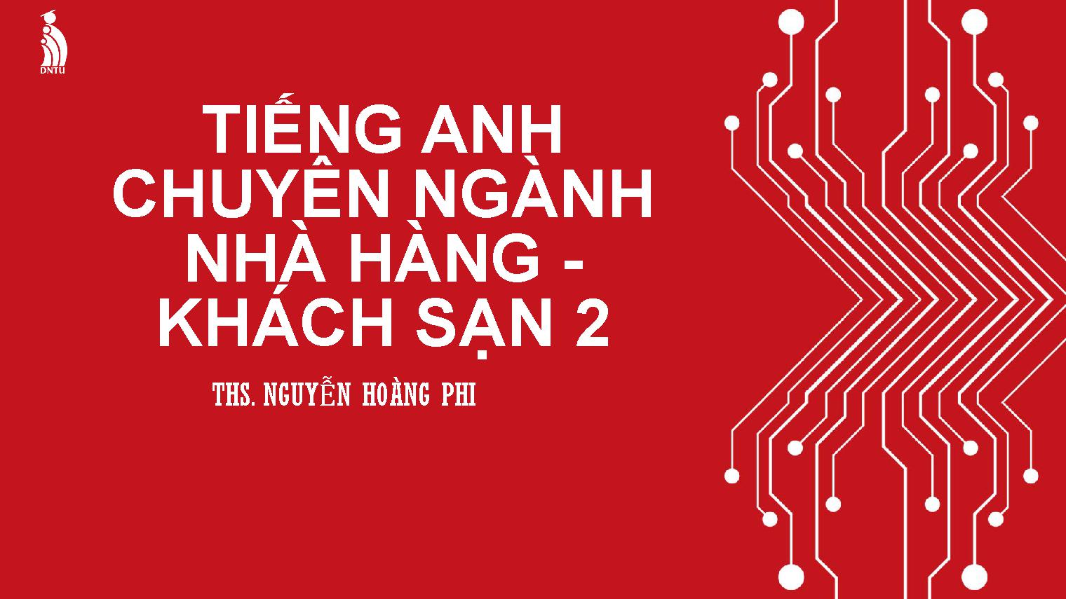 Tiếng Anh Chuyên Ngành Nh-Ks2