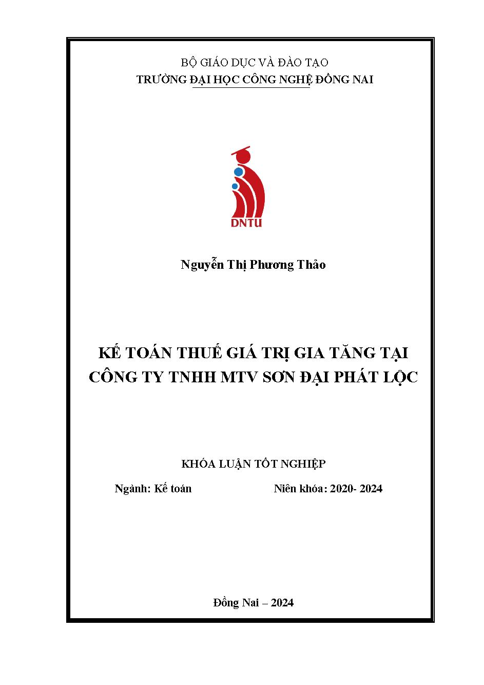 Kế toán Thuế giá trị gia tăng tại công ty TNHH MTV Sơn Đại Phát Lộc