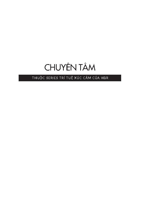 Chuyên Tâm – Harvard Business Review