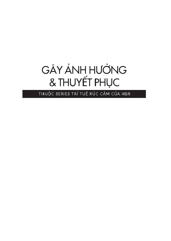 Gây Ảnh Hưởng Và Thuyết Phục