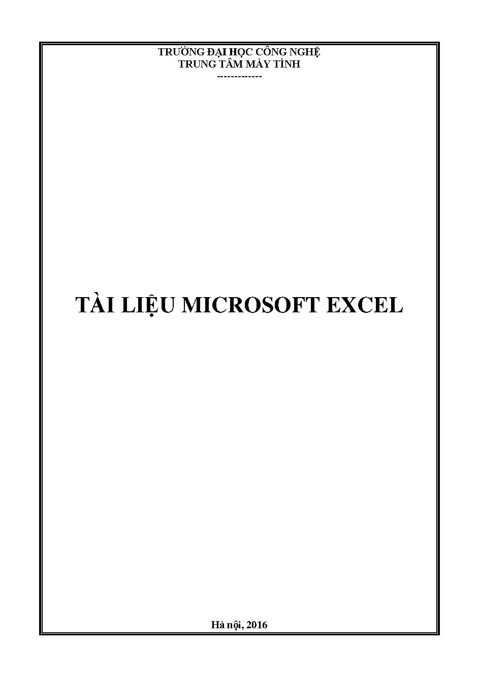 Tự Học Excel Từ Cơ Bản Tới Nâng Cao